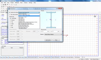 A rich library of predefined standard steel sections according to various international standards, is also included in Cross Section Analysis & Design application