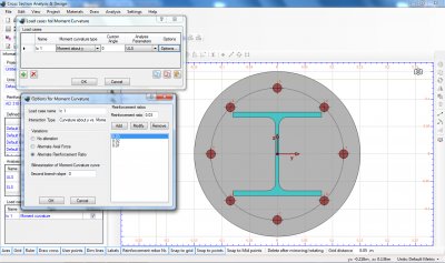 In this form the defines a Moment vs. Curvature Analysis about the Y axis for the Analysis Parameters set ULS. Moreover, 3 different curves are requested for the reinforcement ratios: 1%, 2% and 3%