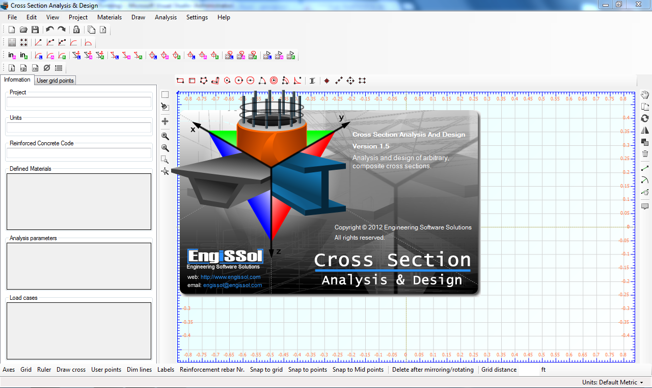 Cross Section Analysis & Design application