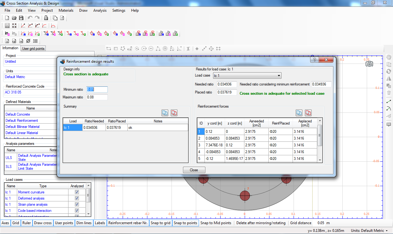 Reinforcement design, by choosing new rebar sizes