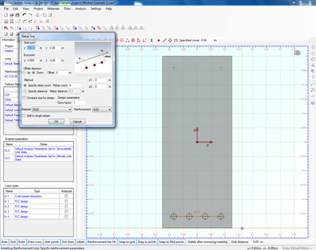 Bottom face reinforcement of beam section