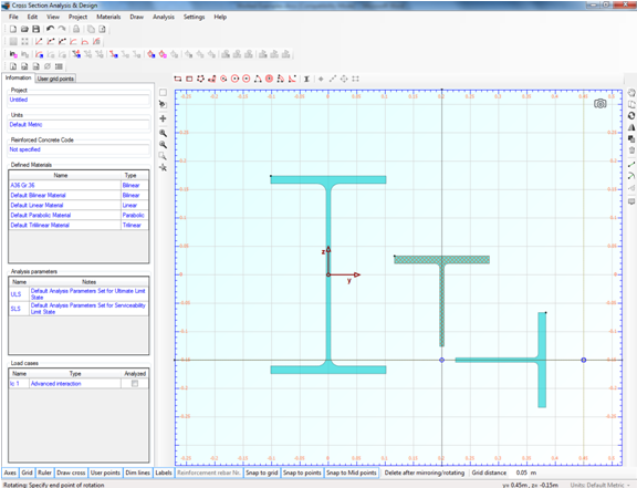 The rotated tee section on drawing area