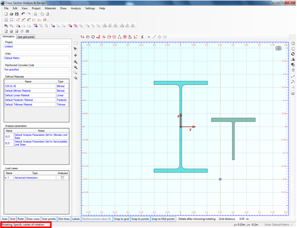 Specifying the center point of rotation