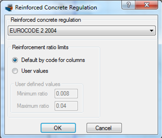 Selection of reinforced concrete regulation